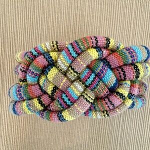 Bohemian inspired knotted rope bracelet with magnetic closure